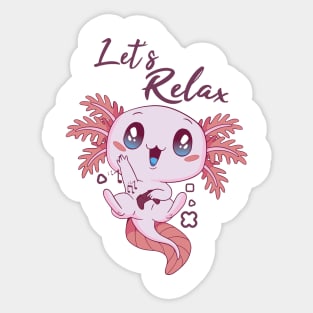 Relaxxie The Axolotl Sticker